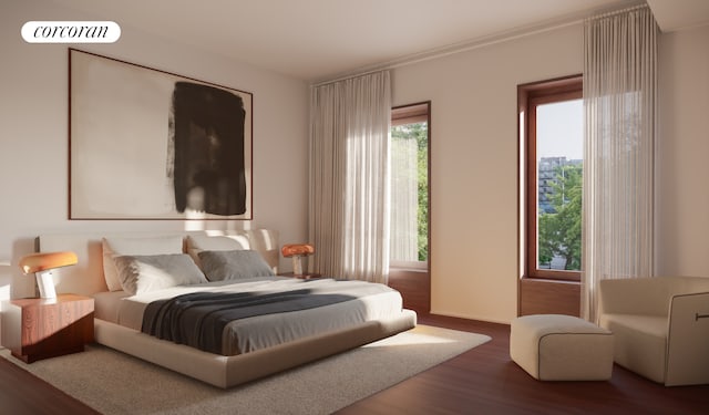 83 Thompson St Unit 2E, New York City, NY 10012 - bedroom with wood finished floors