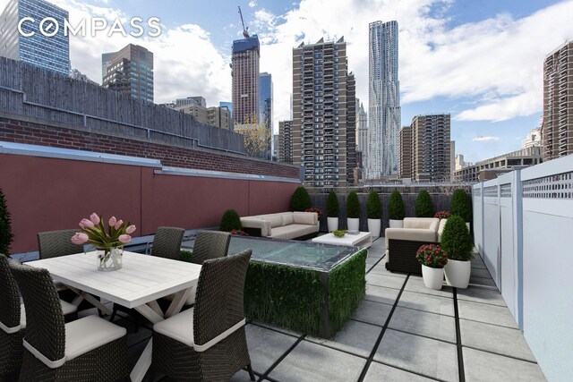 view of patio / terrace with an outdoor hangout area