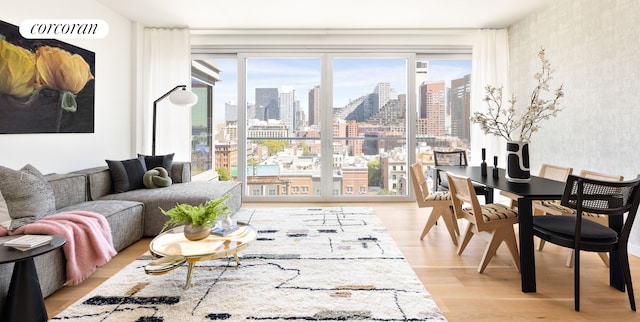 interior space featuring light hardwood / wood-style flooring