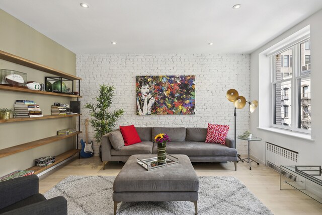 dining room featuring radiator heating unit