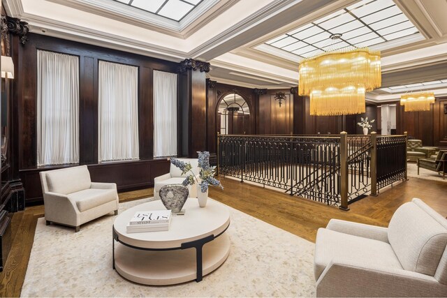 lobby featuring ornamental molding