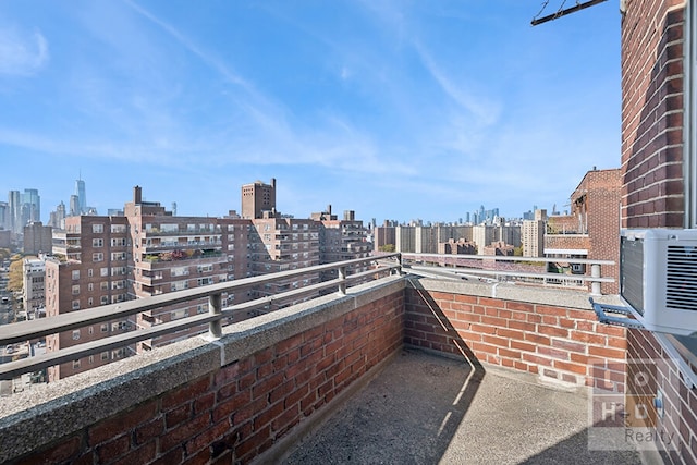 balcony with a city view