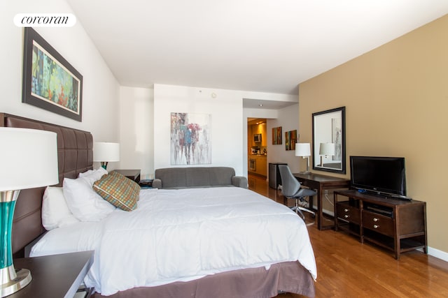 1600 Broadway Unit 19F, New York City, NY 10019 - bedroom featuring wood finished floors