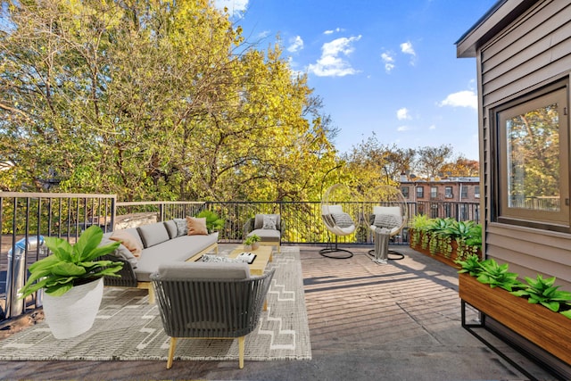 view of patio with an outdoor hangout area