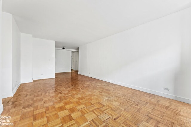 home office featuring light parquet flooring