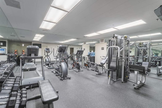 view of exercise room