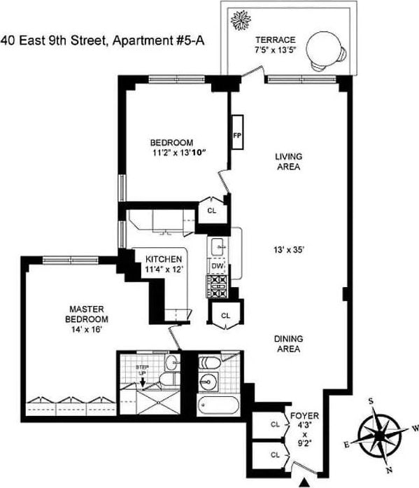 40 E 9th St Unit 5A, New York City NY, 10003, 2 bedrooms, 2 baths condo for sale