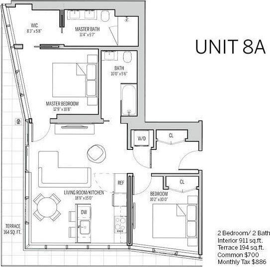 179 20th St Unit 8A, New York City NY, 11232, 2 bedrooms, 2 baths condo for sale