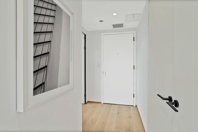 179 20th St Unit 8B, New York City, NY 11232 - corridor with visible vents, recessed lighting, and light wood-type flooring