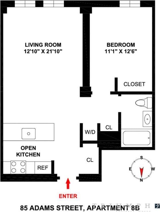 85 Adams St Unit 15-B, New York City, NY 11201 - room layout