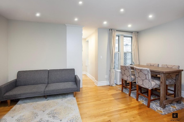 interior space featuring light wood-type flooring