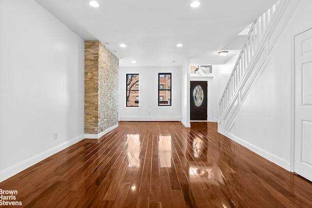 entryway featuring hardwood / wood-style flooring