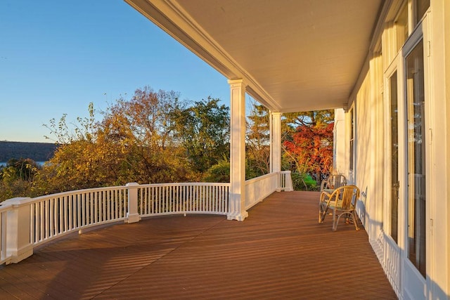 view of wooden terrace