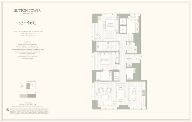 430 E 58th St Unit 32C, New York City, NY 10022 - property floor plan