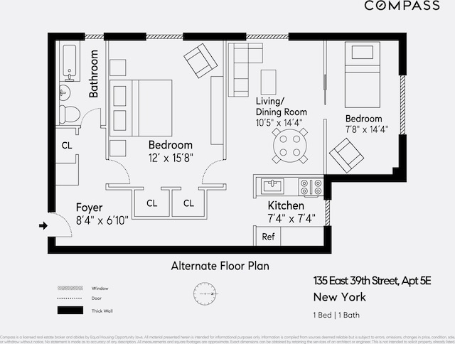 135 E 39th St Unit 5E, New York City, NY 10016 - view of property floor plan