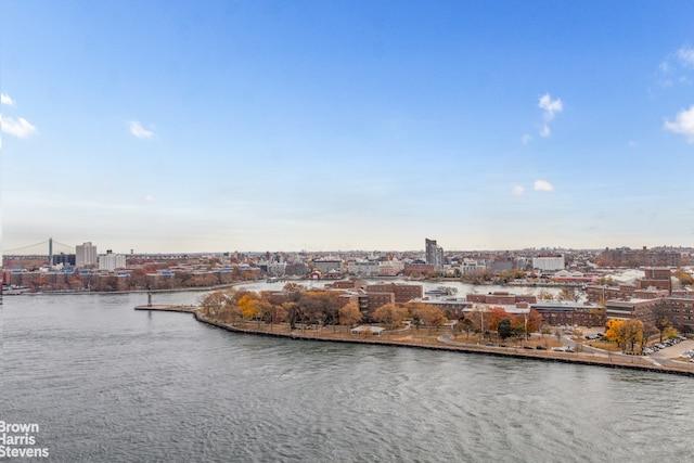 water view with a view of city