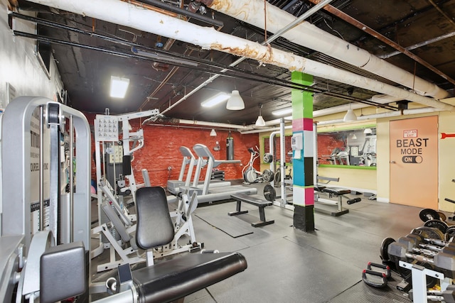 view of gym