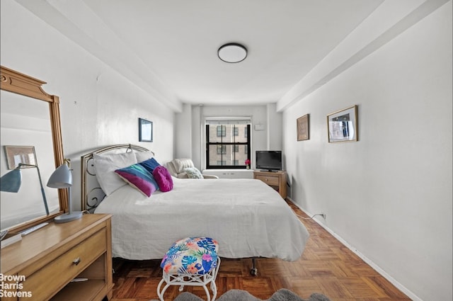 bedroom with baseboards