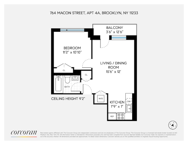 764 Macon St Unit 4A, New York City NY, 11233, 1 bedrooms, 1 bath condo for sale