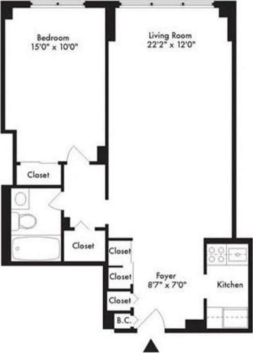 211 E 53rd St Unit 14A, New York City, NY 10022 - home floor plan