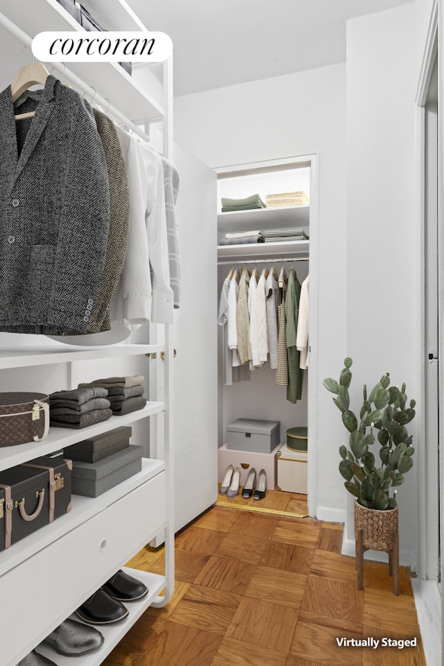 view of walk in closet