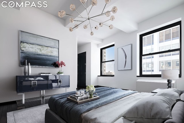 bedroom featuring hardwood / wood-style floors