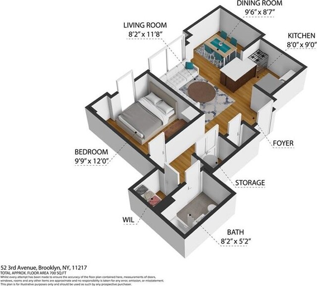 52 3rd Ave Unit 1A, New York City, NY 11217 - home floor plan