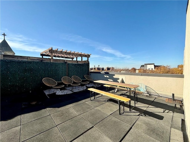 52 3rd Ave Unit 1A, New York City, NY 11217 - view of patio / terrace featuring a pergola and outdoor dining area