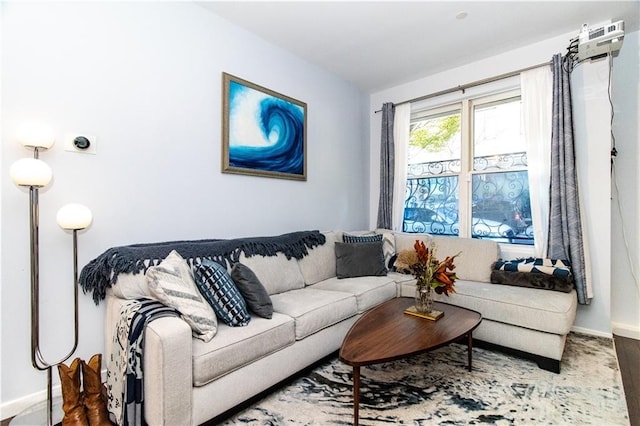 52 3rd Ave Unit 1A, New York City, NY 11217 - living room with baseboards and wood finished floors