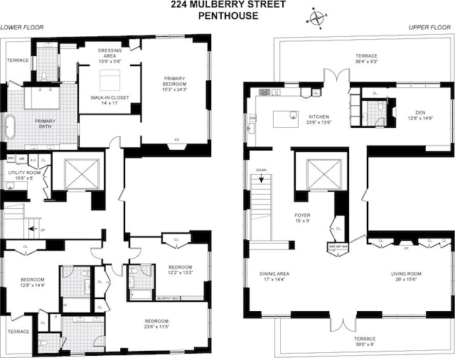224 Mulberry St Ph, Ph, New York City, NY 10012 - view of property floor plan