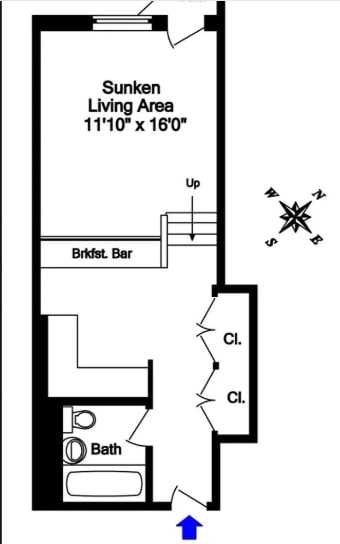 211 Thompson St Unit 5C, New York City NY, 10012, 1 bedrooms, 1 bath condo for sale