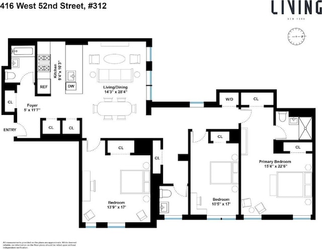 Listing photo 2 for 416 W 52nd St Unit 312, New York City NY 10019