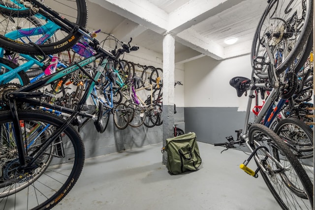 garage featuring bike storage