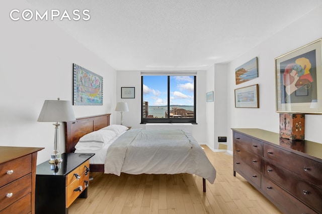 200 Rector Pl Unit 14E, New York City, NY 10280 - bedroom featuring light wood finished floors and baseboards