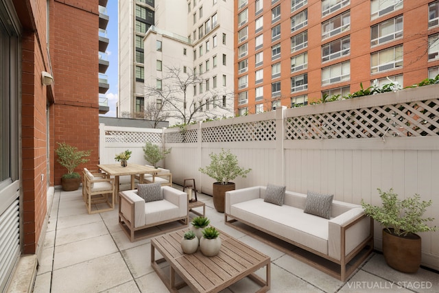 view of patio / terrace with outdoor lounge area