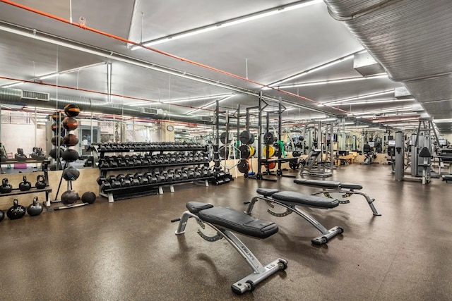 view of workout area