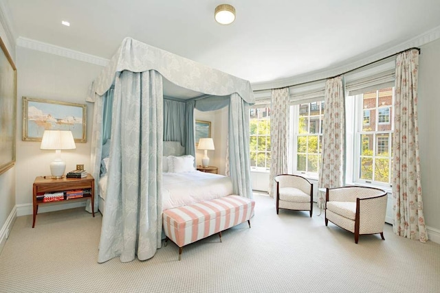 13 E 94th St, New York City, NY 10128 - carpeted bedroom featuring baseboards and crown molding