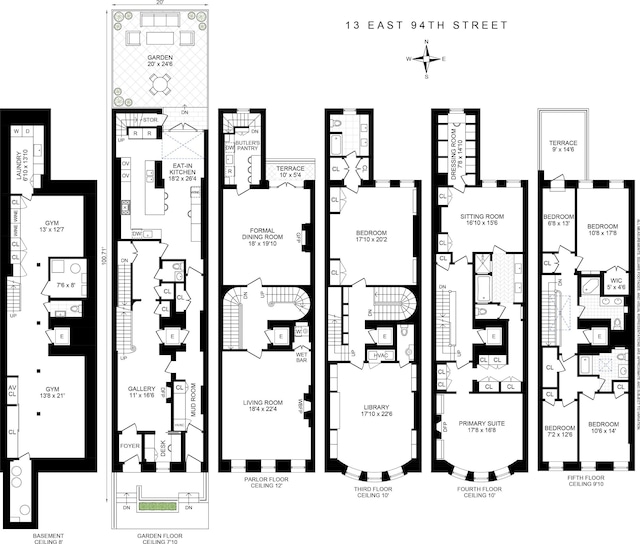13 E 94th St, New York City, NY 10128 - view of property floor plan