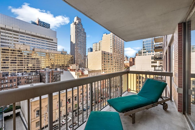 balcony with a view of city