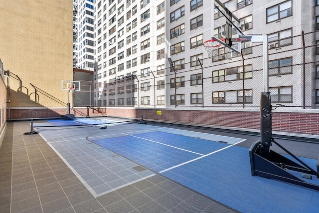 view of sport court featuring community basketball court