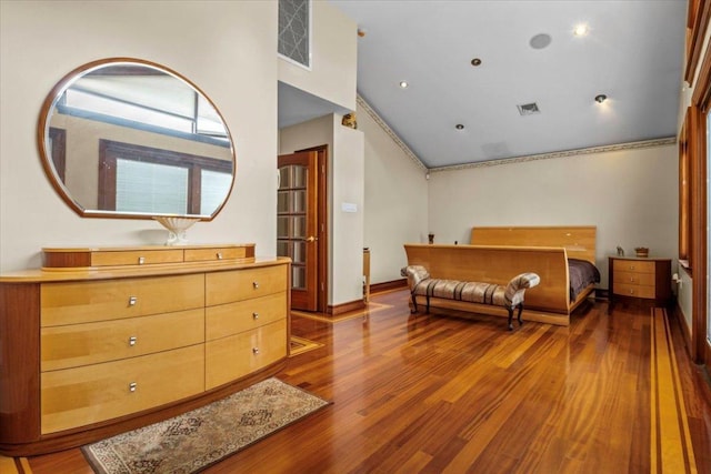 bedroom featuring hardwood / wood-style flooring