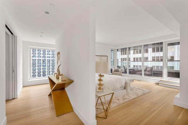 bedroom featuring hardwood / wood-style flooring