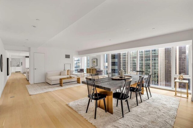 bedroom featuring hardwood / wood-style flooring and a tray ceiling