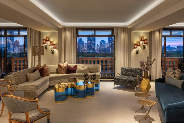 825 5th Ave Unit 15Flr, New York City, NY 10065 - living area featuring a skyline view