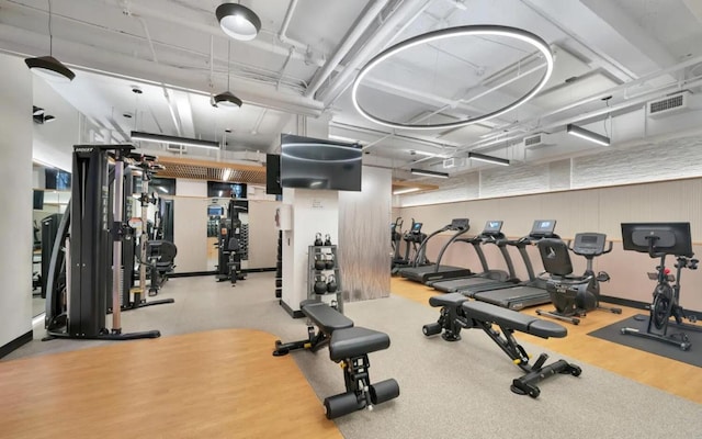 view of workout area