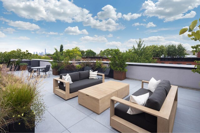 view of patio / terrace with an outdoor hangout area