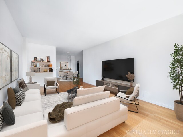 living room featuring hardwood / wood-style floors