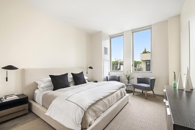 bedroom with baseboards