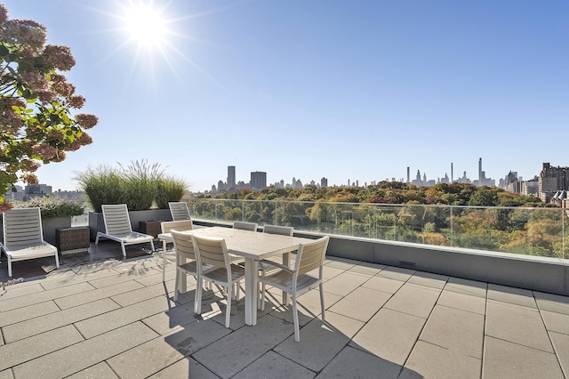 285 W 110th St Unit 7-D, New York City, NY 10026 - view of patio with a view of skyline