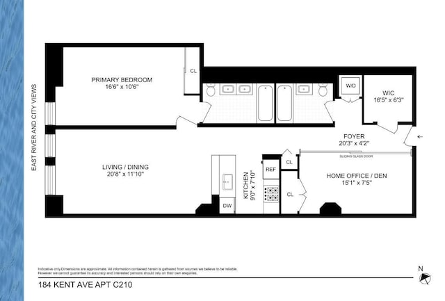 184 Kent Ave Unit C210, New York City, NY 11249 - plan